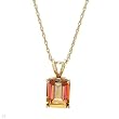 Necklace With 2.40ctw Genuine Topaz Crafted in 14K Yellow Gold Length 18in
