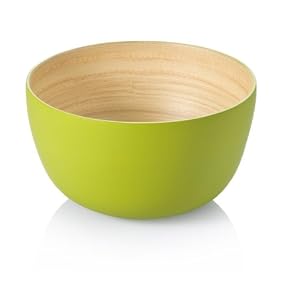 Bambu 11-1/2-Inch Diameter Large Salad Bowl, Kiwi