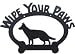Wipe Your Paws Sign - German Shepherd