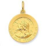 24k Gold-plated Sterling Jesus Have Mercy On Us Medal