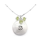 sister necklaces for two Satya Jewelry Peridot Lotu