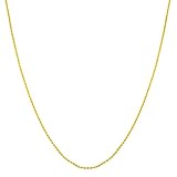 18 Karat Yellow Gold over Sterling Silver 1-mm Bead Ball Chain (18 Inch)