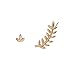 Humble Chic Women's Olive Leaf Ear Crawler Set Branch Cuff Earrings