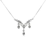 Image of 9ct White Gold AMP382733 Ladies 0.08ct Diamond Necklet