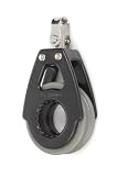 Nautos # 92010-Organic line-SINGLE SWIVEL - 57 mm sheave diameter-Aluminum & composite for less friction and high resistance. Sailboat hardware