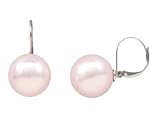 Joia de Majorca Pink 14mm Pearl Drop Earrings in Sterling Silver