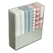 Set of 7 Designer Italian Style Hankies Set for Men with Gift Box --- Pink, Blur, White Mh1030