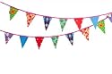 Large Colourful Original Cotton Bunting - 11.5m long - Life's A Party - Original (Red)