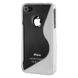 Silikon Welle Schutzhülle für Apple iPhone 4 (4G) 4S - weiß