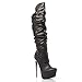 V-Luxury Womens 11-VICKY18 Closed Toe Platform Stiletto Heel Knee High Boot
