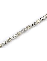 14kt Yellow Gold "X" Diamond Bracelet 0.75ct TW
