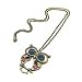 Alittlestyle Lange Retro Halskette Kette mit s��em Eulen-Anh�nger mit blauen ...