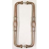 12 CTC Back To Back Passage Door Pull - Antique Copper