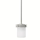 Kichler Lighting 3475NI 1-Light Hendrik Incandescent Mini Pendant, Brushed Nickel