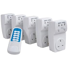 REMOTE CONTROL MAINS SOCKET SET (5 SOCKETS & 1 REMOTE))