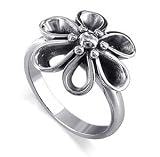 Top Quality .925 Sterling Silver Floral Ring Band Size 5 to 10