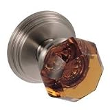 Amber Crystal Door Knob Passage Set