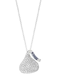 Hersheys Kiss Jewelry 14KT White Gold Diamond 2.25ct 3D Pendant