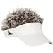 Flair Hair Black Visor with Brown Hair