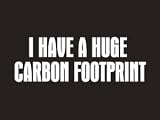 #028 I Have A Huge Carbon Footprint Bumper Sticker / Vinyl Decal