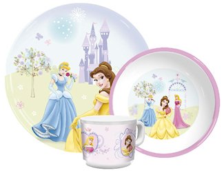 Childrens Toyshop  Toys : Disney Princess Mug, Plate & Bowl Boxed Gift Set
