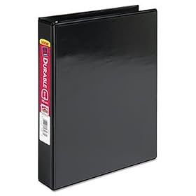 Durable Vinyl EZTurn Ring View Binder 81/2 x 51/2 1 Cap Black