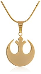 Star Wars Jewelry Unisex Rebel Alliance Stainless Steel Gold IP Small Chain Pendant Necklace