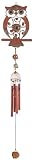Wind Chime Copper & Gem Owl Garden Decoration Hanging Porch Decor