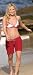 District Threads Ladies Contrast Waist Boardshorts