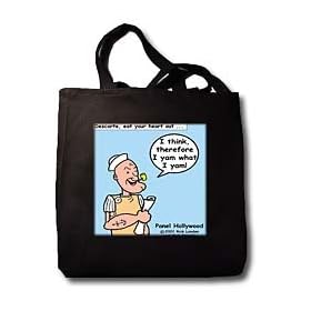 Londons Times Famous People Places Books Cartoons - POPEYE PHILOSOPHY - Tote Bags