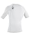 O'Neill Men's Premium Skins UPF 50+ Short Sleeve Rash Guard, White/White/White, Large