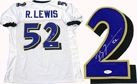 Ray Lewis Autographed / Signed Baltimore Ravens Jersey (James Spence)