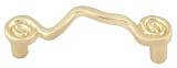 Atlas Homewares 2163-B 3-3/4-Inch Signature Scroll Wave Pull, Satin Brass