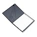 Samsill Pad Holder, Leather Look with Brass Corners, Document and Card Pockets, Black (70010)