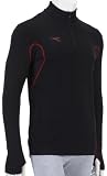 Diadora Running L/S Winter Laufshirt, schwarz/rot
