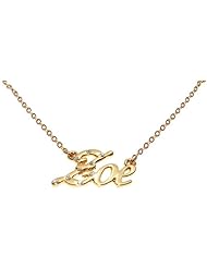 Name Necklaces Zoe - Personalized Necklace Gold Plated 18K, Belcher Chain, 2mm Thick