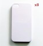 8 pcs diy White Hard Case for Apple Iphone 4/4s -----by beautycasediy