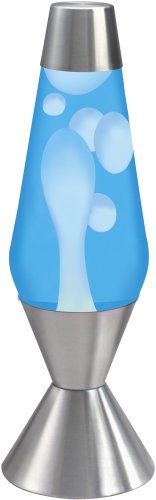 Lava Lite 52 oz Lava Lamp - White/Blue/Silver