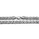 Silver Byzantine Chain With Rohdium 7 mm