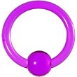 12 Gauge Purple Acrylic Ball Captive Ring