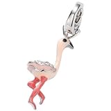 Fossil Damen-Charm Anh&Atilde;&curren;nger America Flamingo rosa rot Edelstahl JF86029040