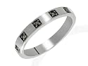 Ladies Sterling Silver 3 Stone Marcasite Band Ring
