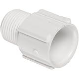 Spears PVC Pipe Fitting, Adapter, Schedule 40, White, NPT Male x Socket