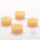 Bluecorn Naturals 100% Pure Raw Beeswax Tea Lights (6 pack)