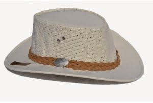 Aussie Chiller Outback Bushie Chiller Golf Hat - Pearl White - X-Large