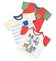 3 Pack Pure Cotton Assorted Graphic Print T-Shirts