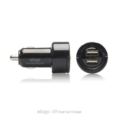 elago Dual USB Auto Charger for iPhone 4/3G/3GS, Verizon iPhone 4 and Other Device with USB Port