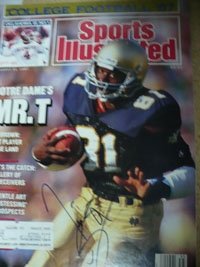 Brown, Tim Autographed/Hand Signed Sports Illustrated Magazine (Issued 8/31/87)