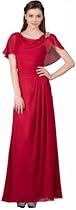 Hot Sale Meier Women's Drape Short Sleeve Chiffon Gown