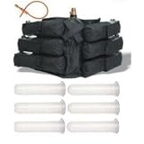 Paintball Deluxe Harness 6+1 Pack & 6 140rd Pods & Squeegee